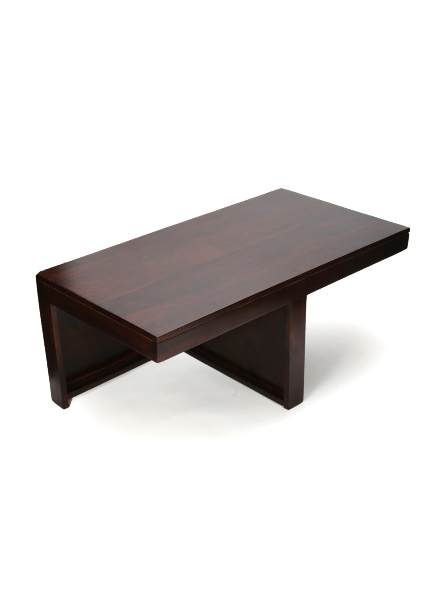 Ikiriya Irish Dark Brown Wood Coffee Table for Living Room Dark Walnut Finish