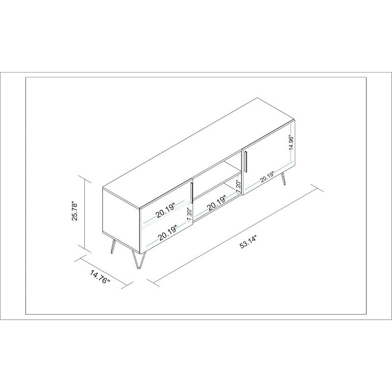 Nolita TV Stand for TVs up to 60" White - Manhattan Comfort
