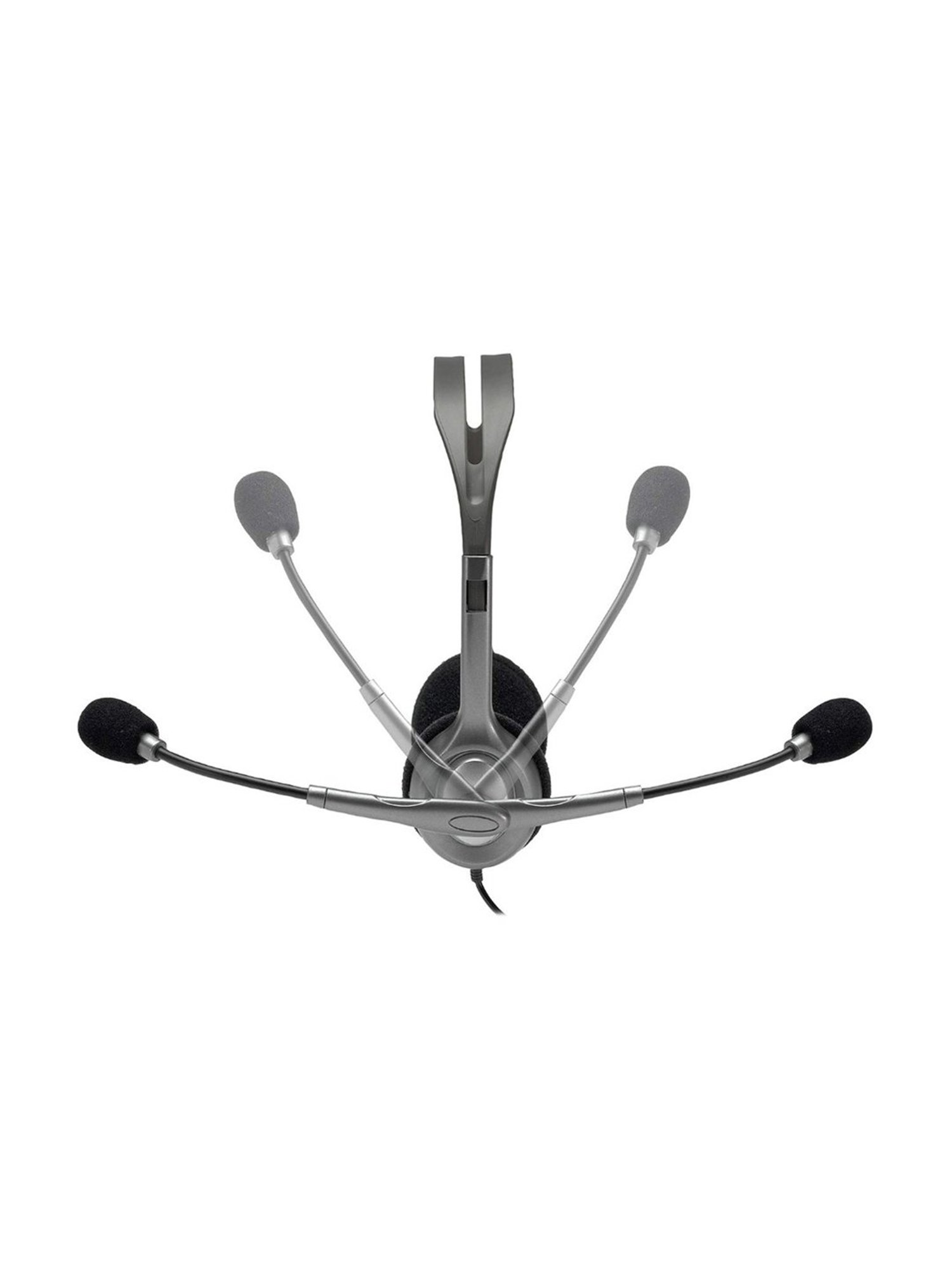 Logitech H110 Wired On Ear Headphones with Mic, Stereo with Noise Cancelling (Black)