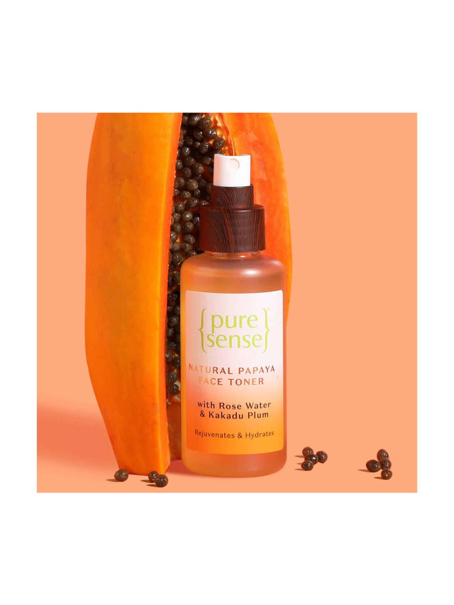 Pure Sense Natural Papaya Face Toner with Rose Water & Kakadu Plum - 100 ml