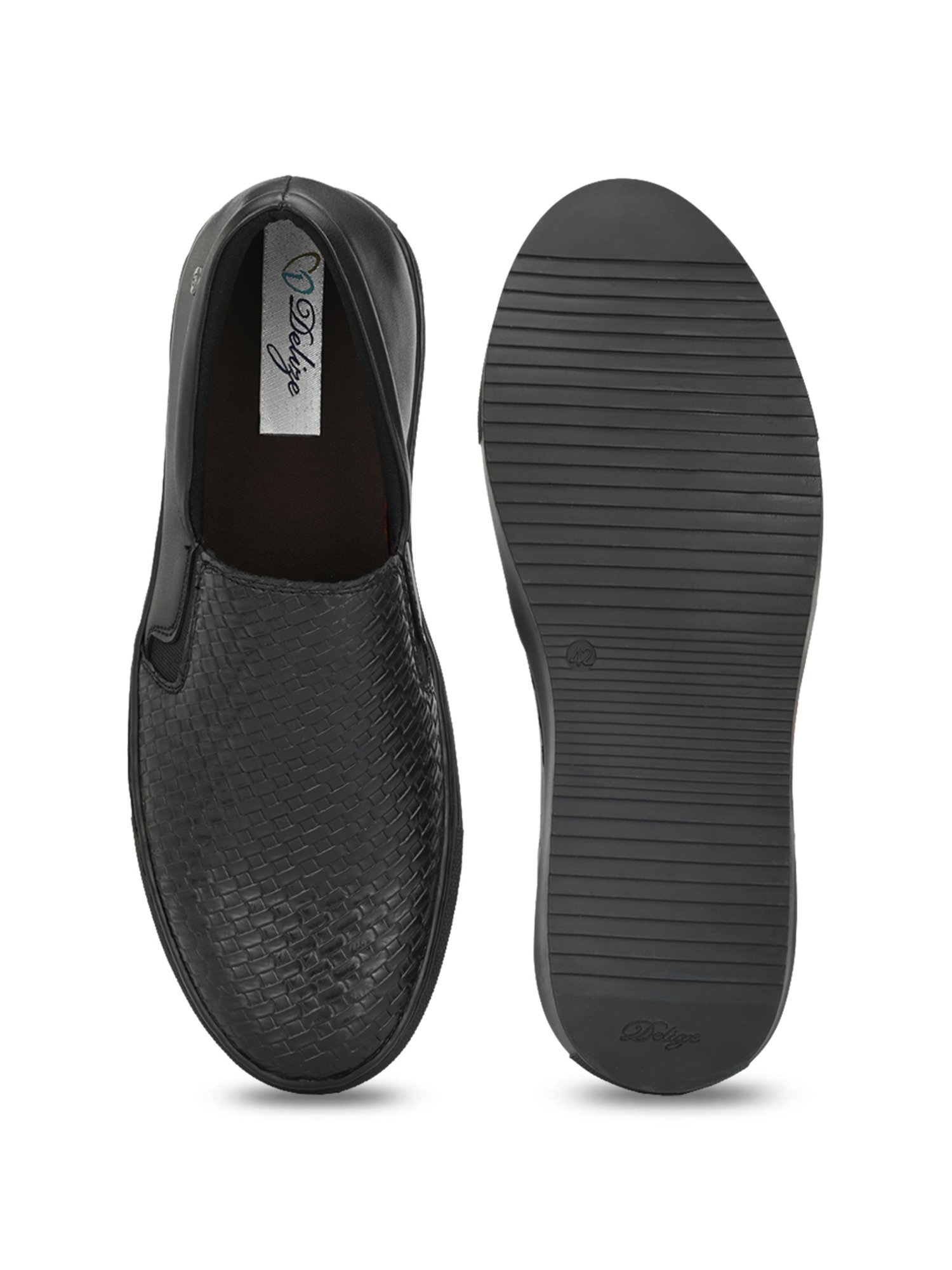 Delize Men's Black Casual Loafers