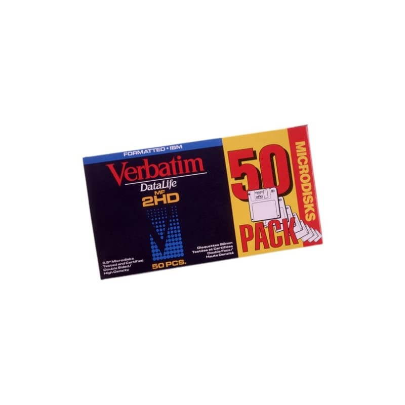 3.5" 1.44MB Preformatted High Density IBM Datalife Disk (Grey) (50-Pack) (Discontinued by Manufacturer)