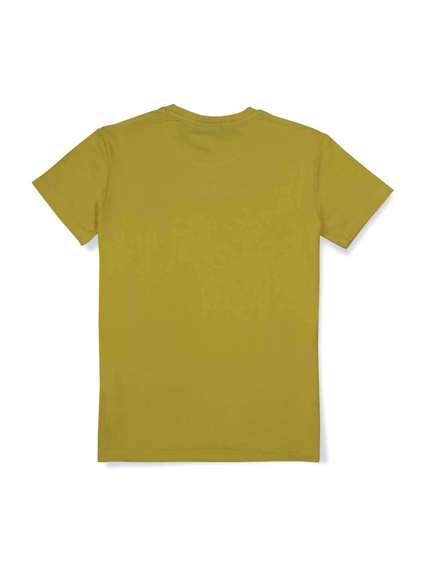 Gini & Jony Kids Yellow Printed T-Shirt