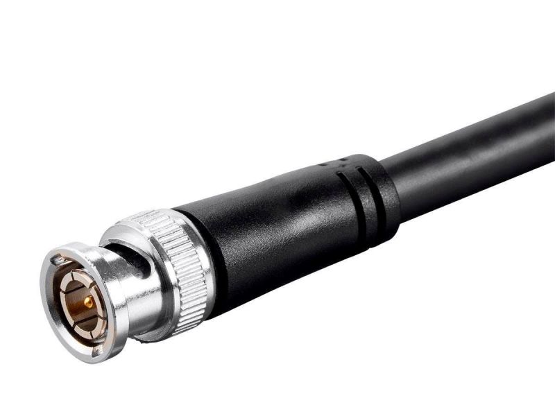 Monoprice SDI BNC Cable - 15 Feet - Black, 12Gbps, 16 AWG, Dual Copper, Aluminum Shielding, For Transmitting UHD-SDI Video Signals - Viper Series