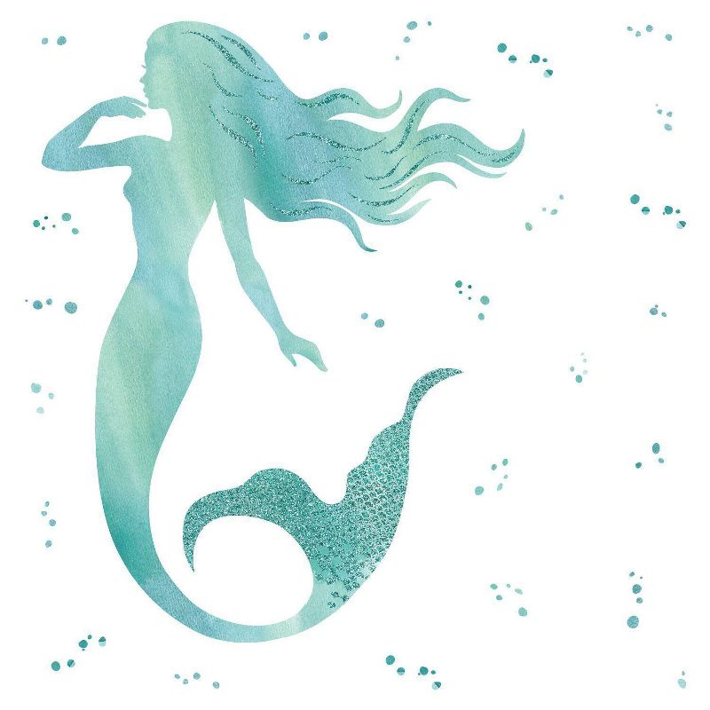 Glitter Mermaid Peel and Stick Giant Wall Decal - RoomMates