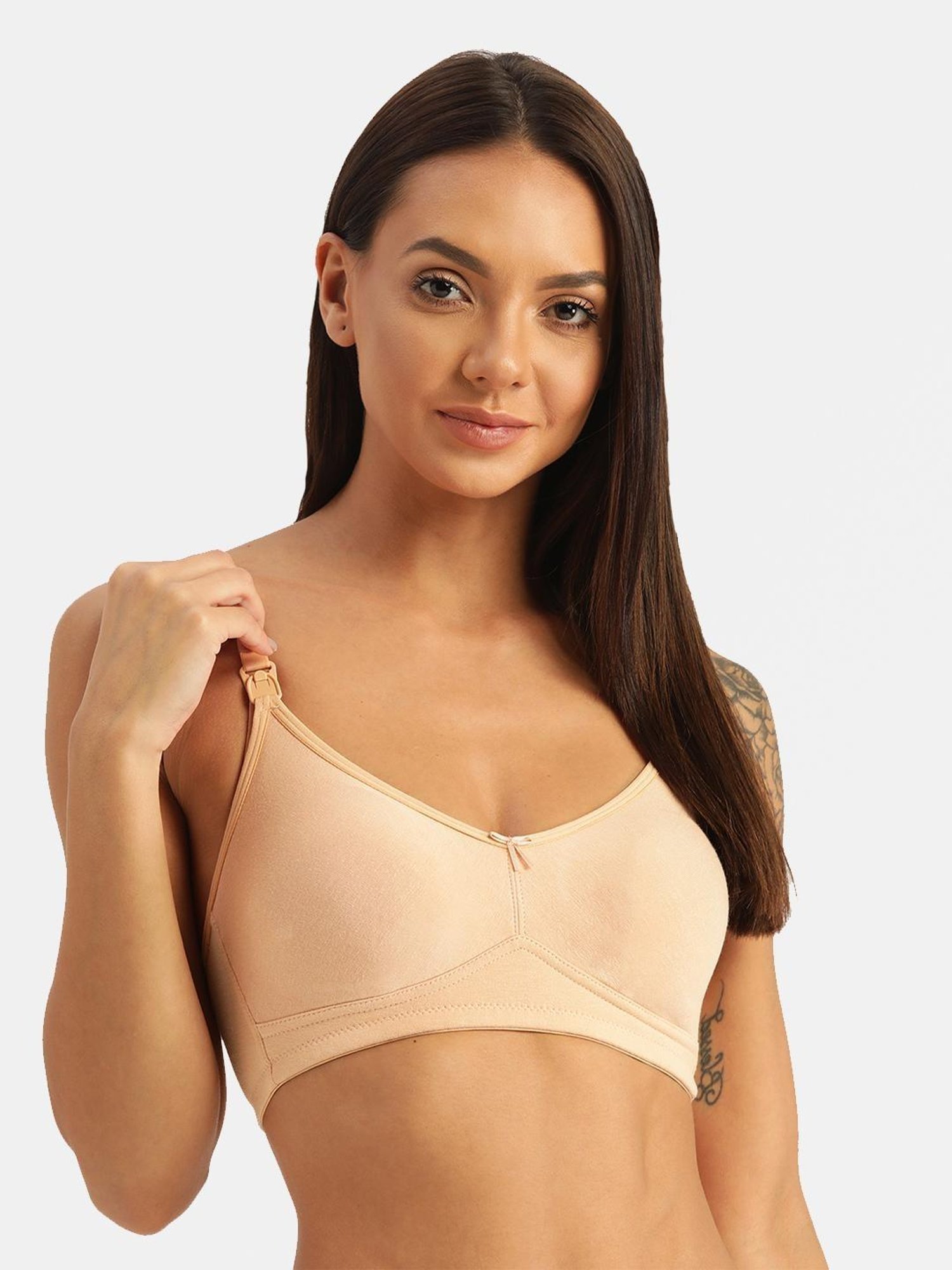 Inner Sense White Non Wired Non Padded Nursing Bra