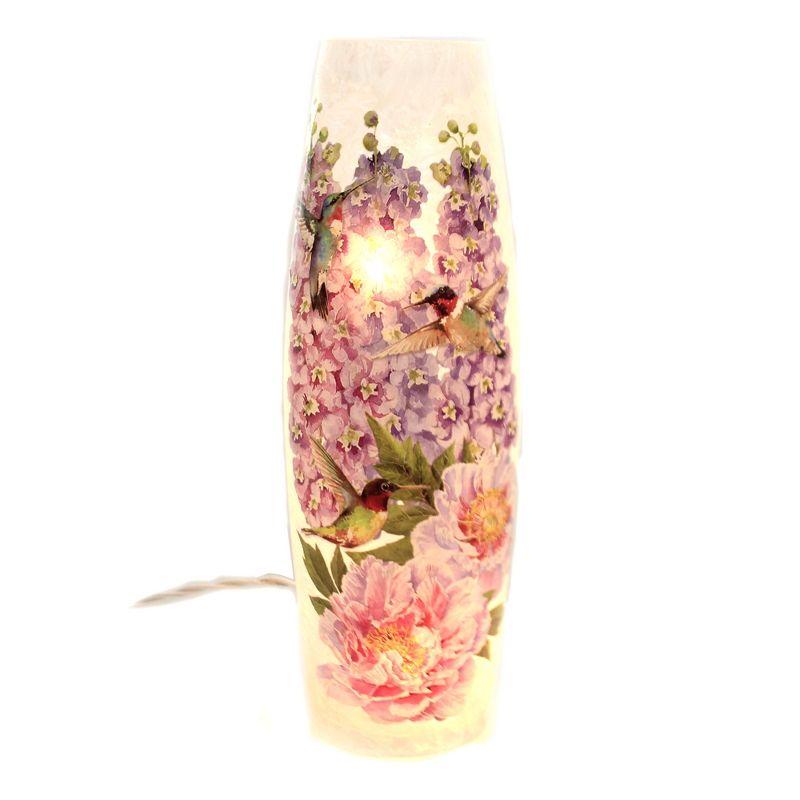 Stony Creek 11.75" Hummingbird Pre-Lit Vase Lg Flowers Spring Summer  -  Novelty Sculpture Lights
