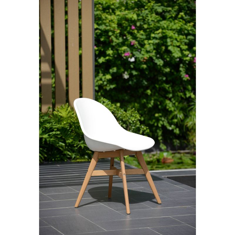 Walmert 9pc Patio Dining Set with Rectangular Table with Teak Finish - Amazonia