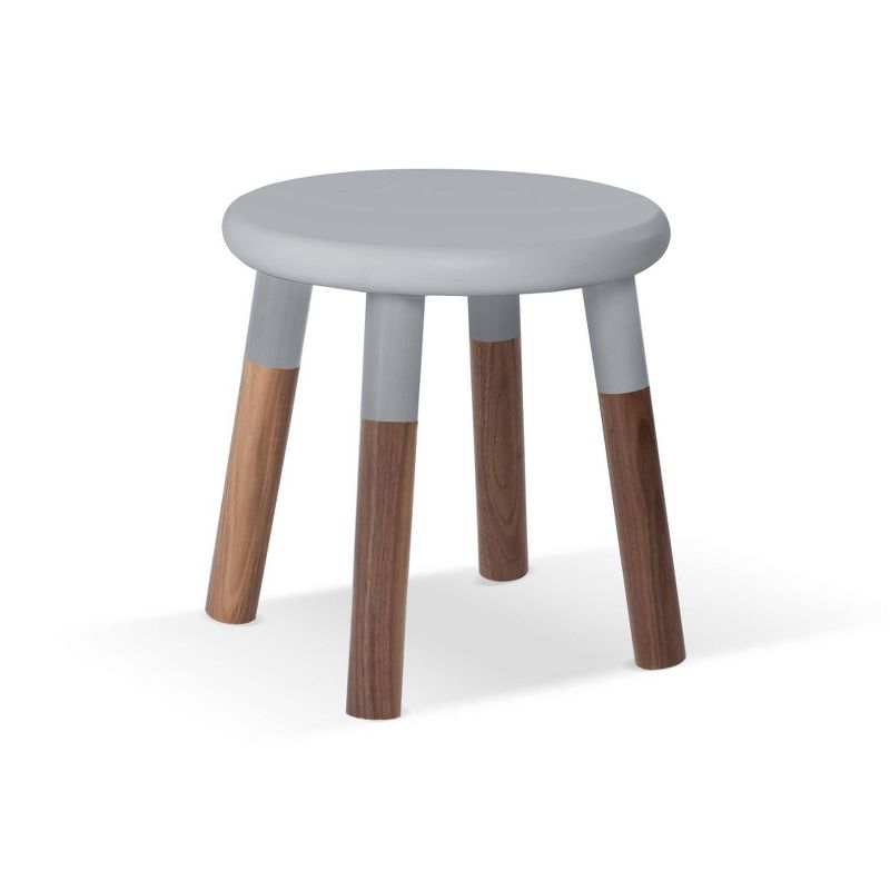 Set of 2 Peewee Wood Veneer Kids' Chairs Solid Walnut/Gray - Nico & Yeye