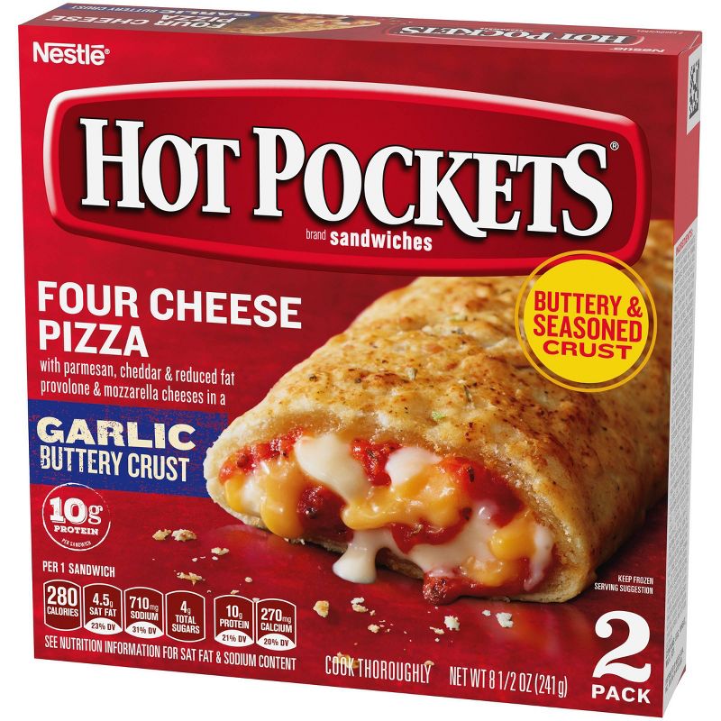 Hot Pockets Garlic Buttery Crust Frozen Four Cheese Pizza - 8.5oz/2ct
