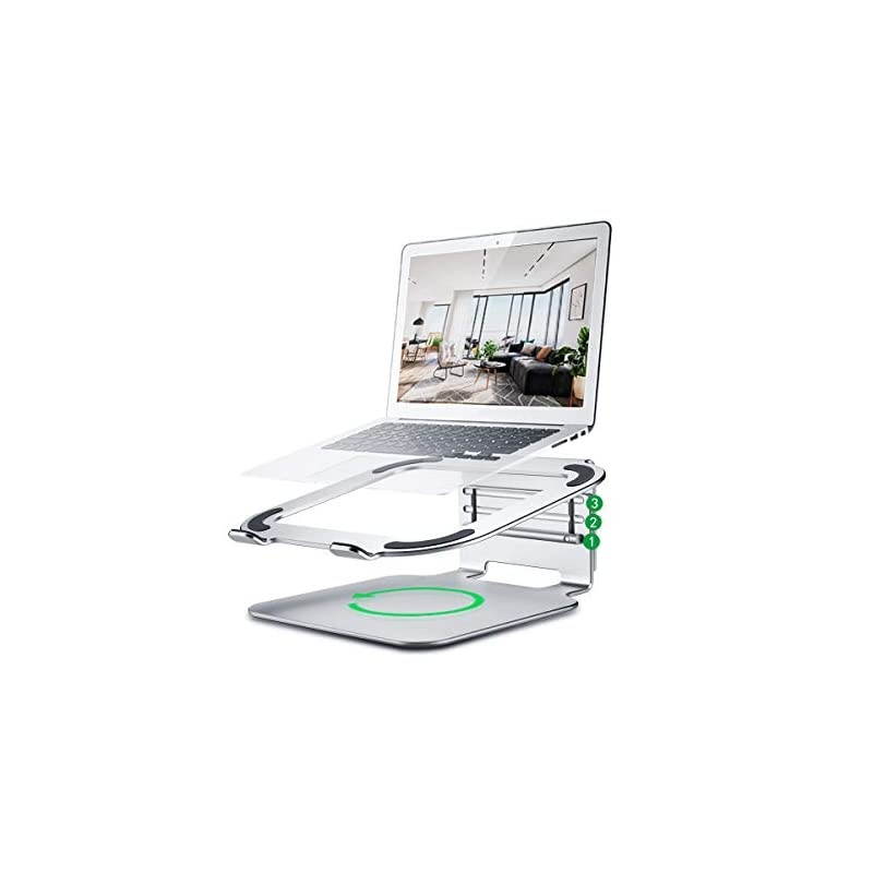 Adjustable Laptop Stand,Aluminum Laptop Stand for Desk,Super Stable Laptop Riser Compatible with MacBook, Air, Pro All Laptops