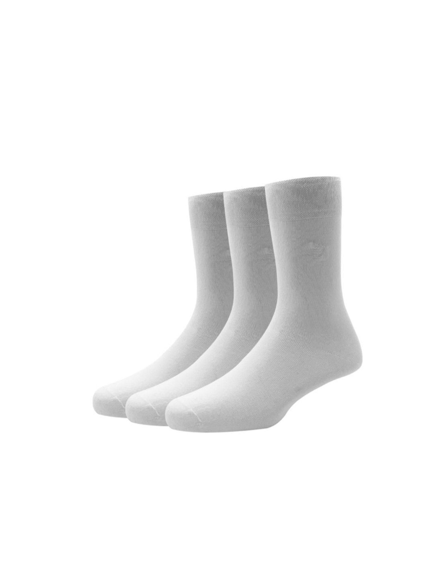 Louis Philippe White Cotton Socks (Pack of 3)