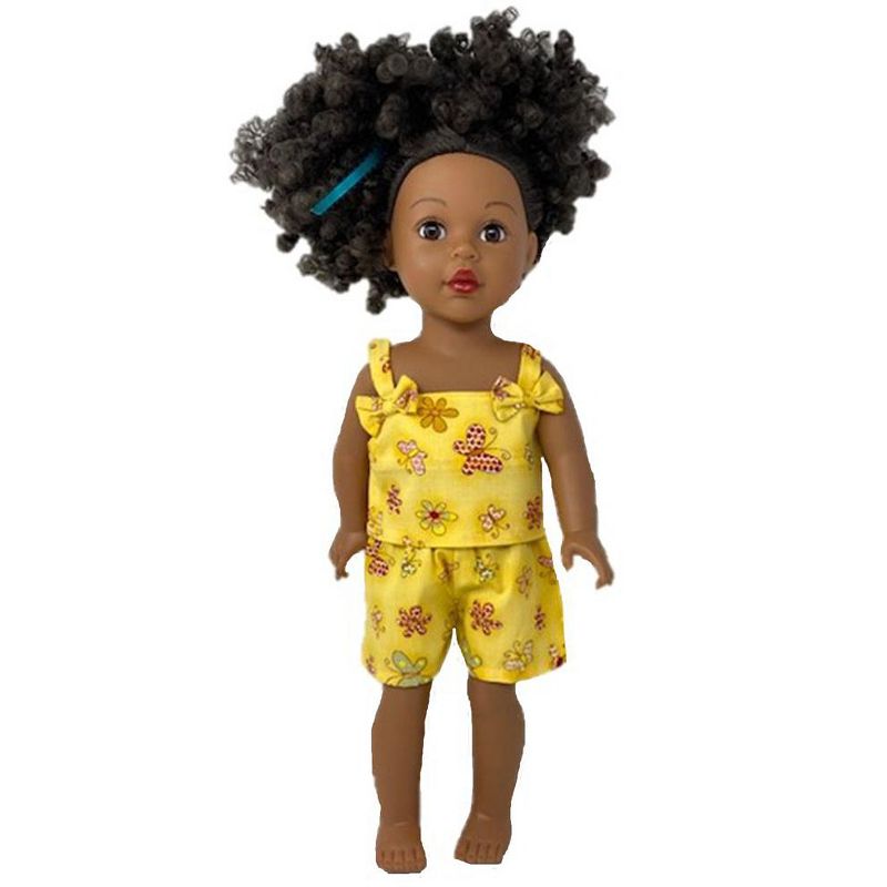 The Queen's Treasures Little House on the Prairie Green Calico Dress, Bonnet & Apron for 18" American Girl Dolls