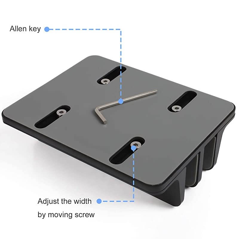 Upgraded Dock Version Vertical Laptop Stand Double Desktop Stand Adjustable Laptop Holder up to 173 inches Compatible with All MacBook ProAirMicrosoft Surface Black