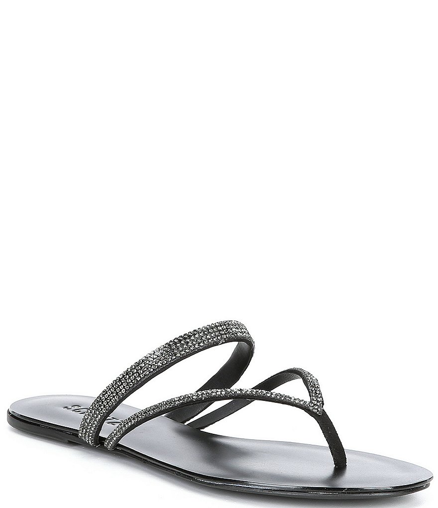 Schutz Toven Jewel Embellished Suede Sandals