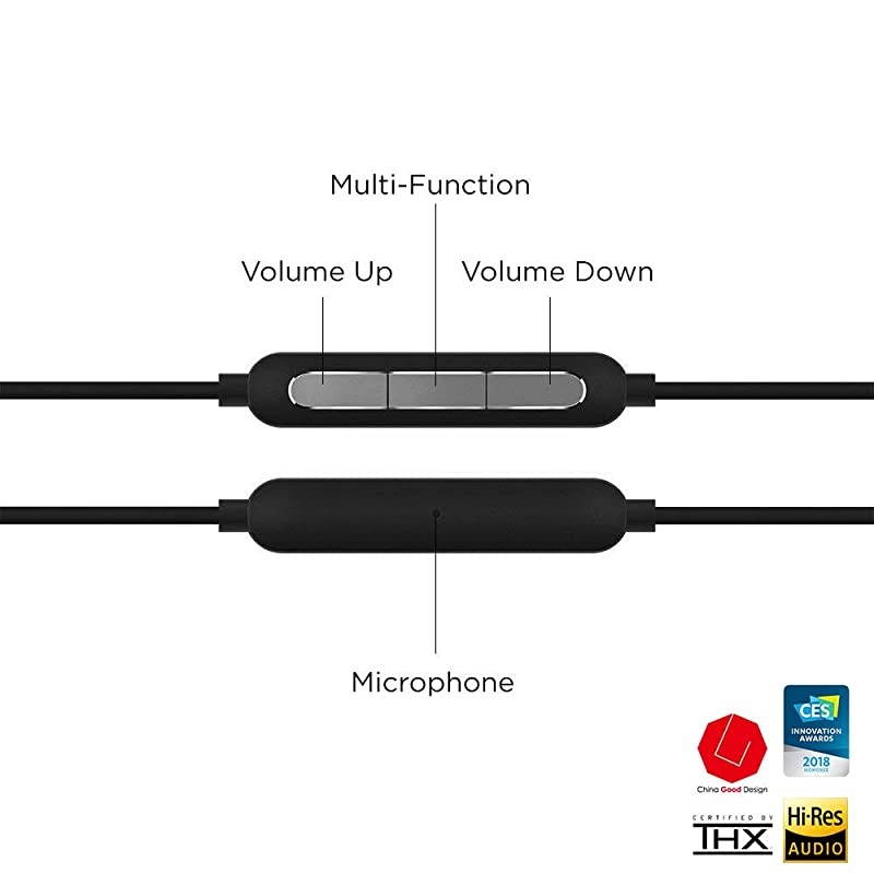 Triple Driver inEar Earphones HiRes Headphones with High Resolution Bass Driven Sound MEMS Mic inLine Remote High Fidelity for SmartphonesPCTablet Silver