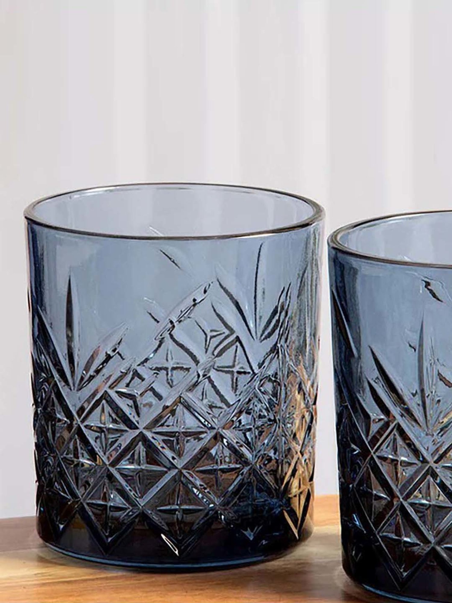 Pasabahce Blue Timeless Whisky Glasses (0.345 L) - Set of 4