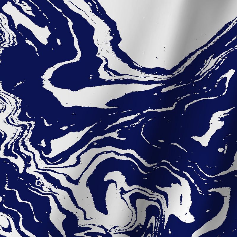 Americanflat Indigo Wave by Charlotte Winter Blackout Rod Pocket Single Curtain Panel 50x84