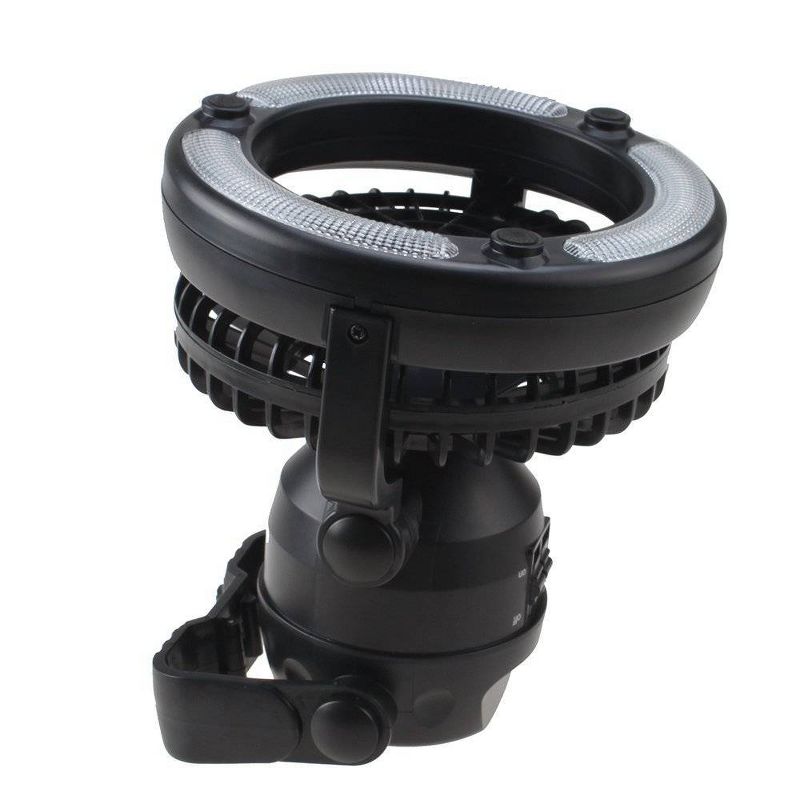 Climature Multipurpouse 2 In 1 Led Light And Portable Fan Black