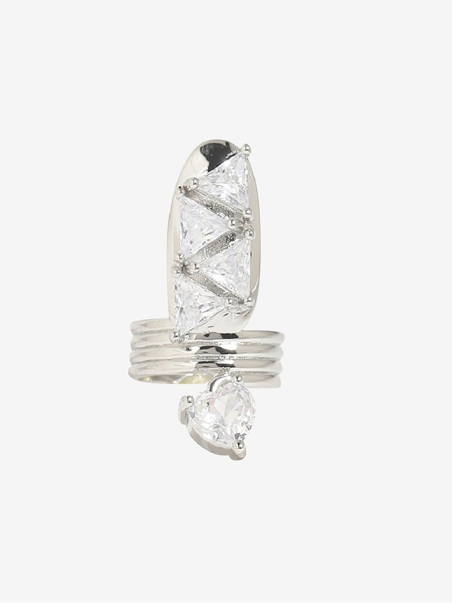 Sohi Silver-Plated Statement Ring