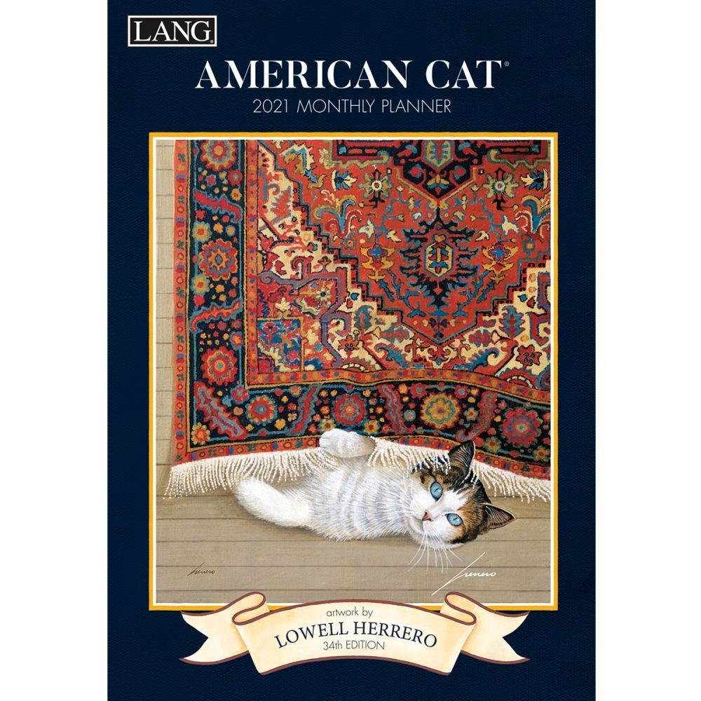 Lang Companies,  American Cat Monthly Planner by Lowell Herrero 2021