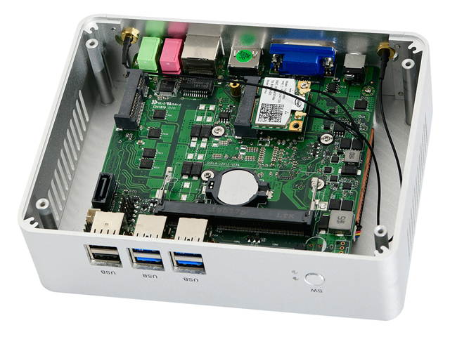 HUNSN Mini PC, Intel Core I7 6650U, Desktop Computer, HTPC, Kodi Box, Server, Windows 10 Pro/Linux Ubuntu, BM19, AC WiFi2.4+5Ghz/BT4.0/VGA/HDMI/4USB3.0/2USB2.0/LAN/Fan, (4G RAM/128G SSD)