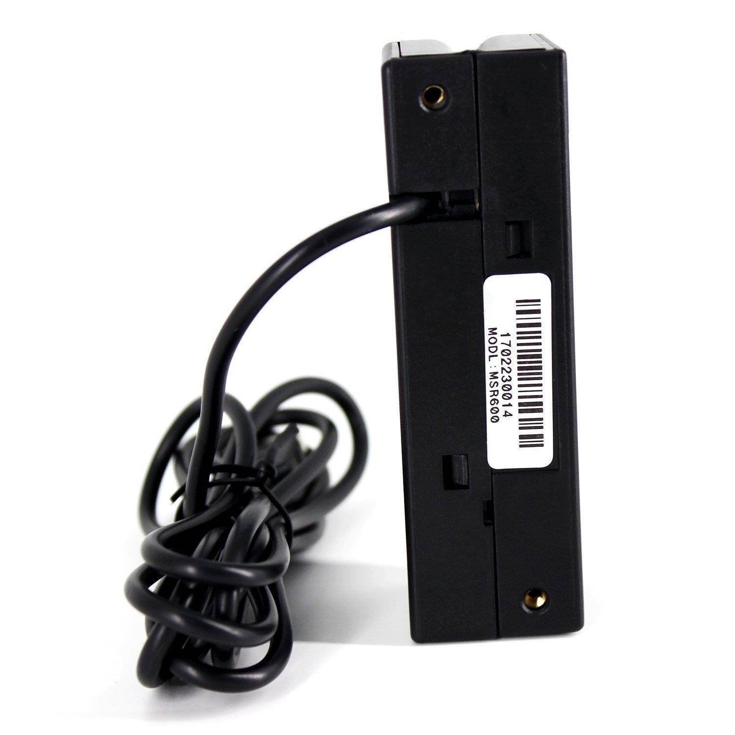 USB Magnetic Stripe Card Reader 3-Track POS Credit Card Reader Swiper MagStripe Swipe Card Reader