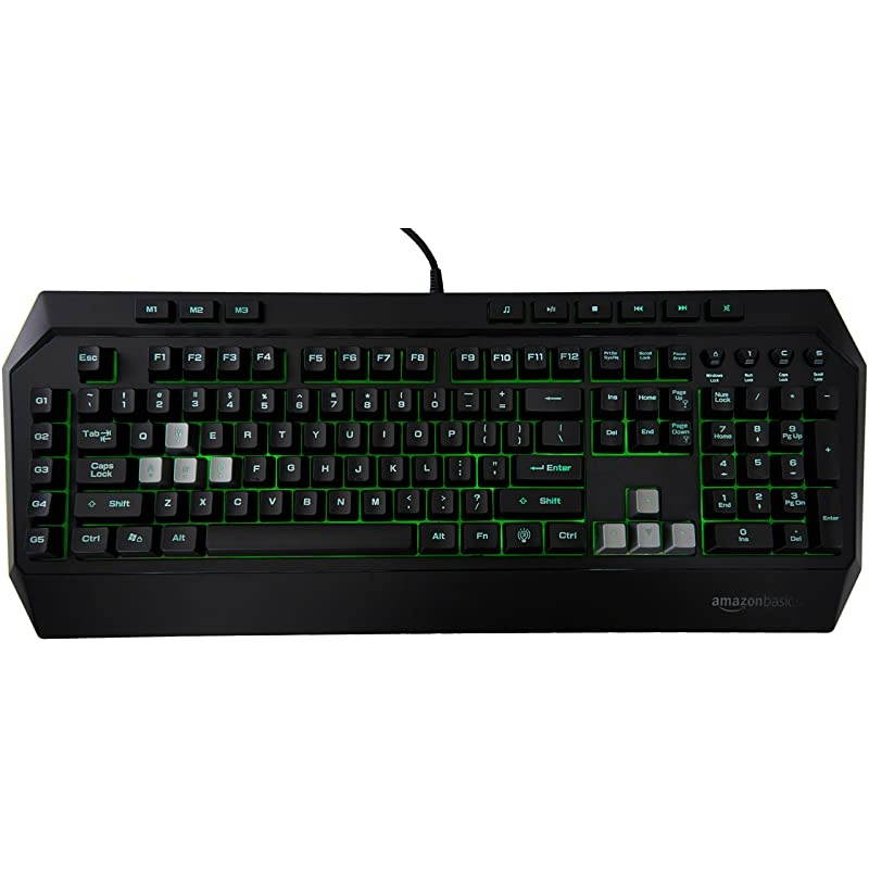Basics Gaming Keyboard and Mouse Pad Bundle
