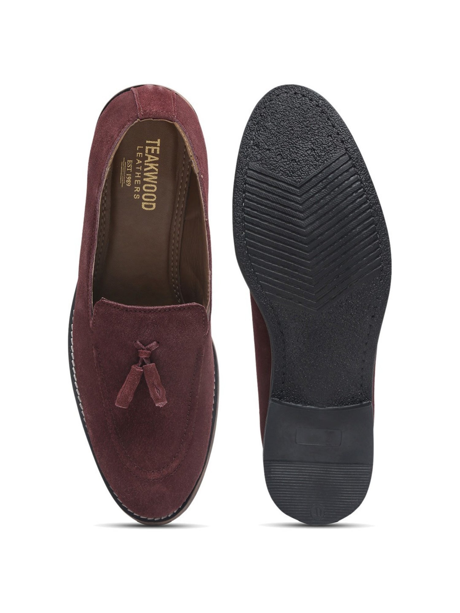 Teakwood Leathers Men's Purple Casual Moccasins