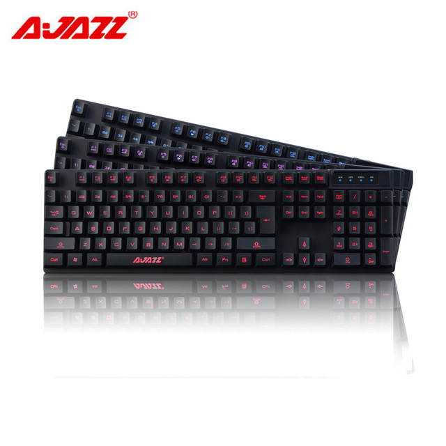 Ajazz Warrior machinery Wired High-grade Membrane 103 keys 3 Kinds Of Lights Adjustable Metal Floor Ergonomic Gaming Keyboard