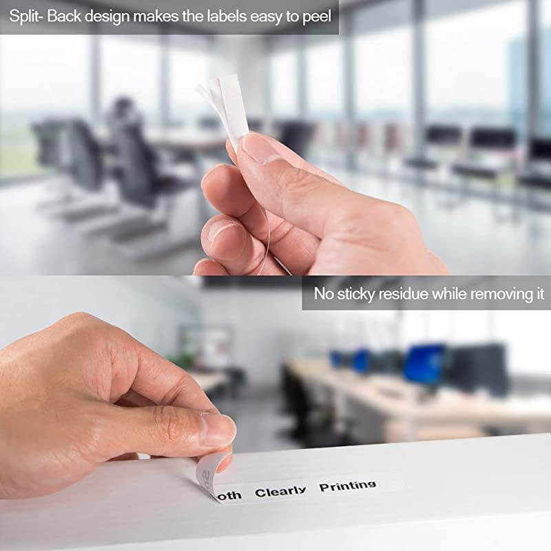 Compatible Label Tape Replace Dymo D1 Label Tape 45013 S0720530 for DYMO LabelManager 160 210D 260P 280 360D 420P 450D Label Maker12 Inch 12mm x 23 Feet 7m Black on White 5 Pack