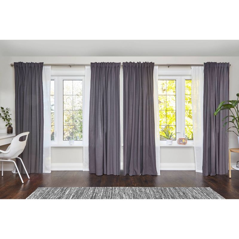 72"x144" Cappa Double Drapery Rod Set Nickel - Umbra