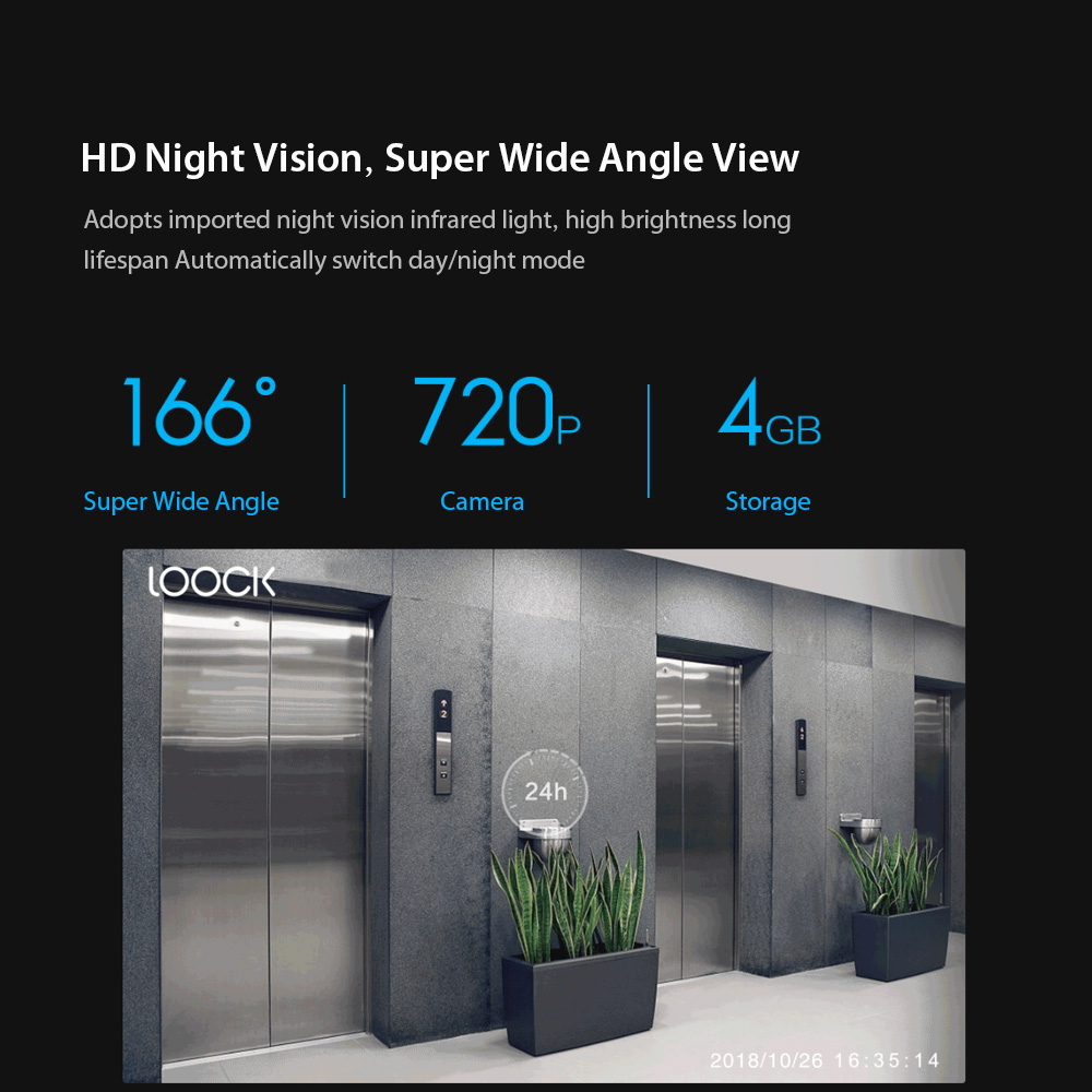 Xiaomi Mijia Loock Smart Peephole Door Viewer CatY Video Doorbell Youth Edition 720P Camera Face Detector Night Vision Anti-Thief Rechargeable IPS Display Wide Angle Monitor for Home Security