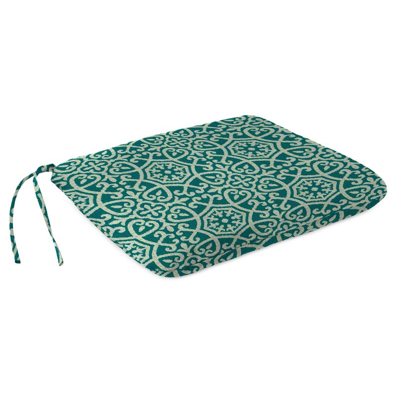 Outdoor Dining Seat Pad - Lagoon Turquoise - Jordan Manufacturing