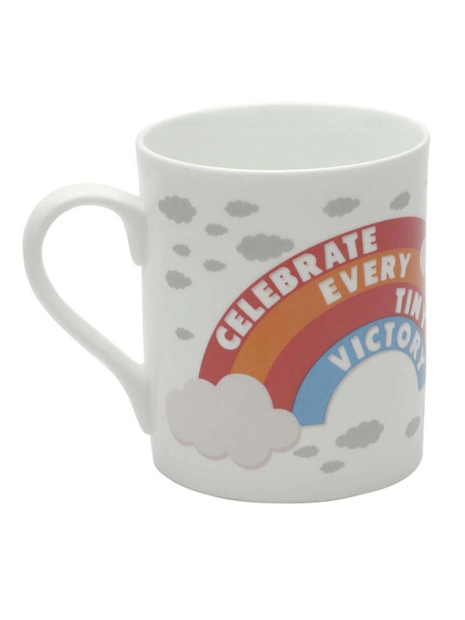 Clay Craft Multicolor Fine Ceramic Abstract Milk Mug 350 ml - 1 Pc