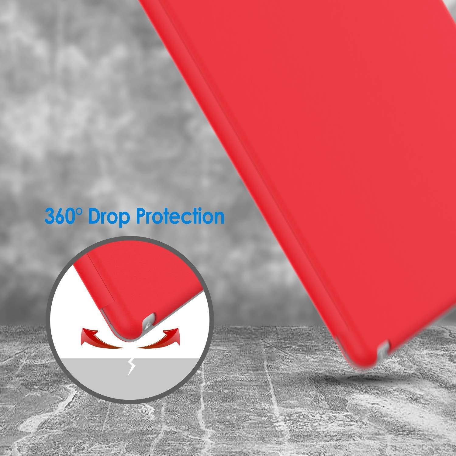 JETech Case for Apple iPad Air 1st Edition (NOT for iPad Air 2), Smart Cover with Auto Wake/Sleep, Red