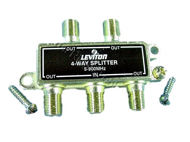 900 MHz GOLD Plated 4-Way Video Distribution Splitter C5004