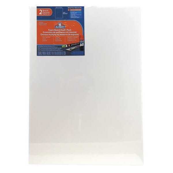 Elmer's Pre-Cut White Foam Board Sheets, 18 x 24, 2/PK
