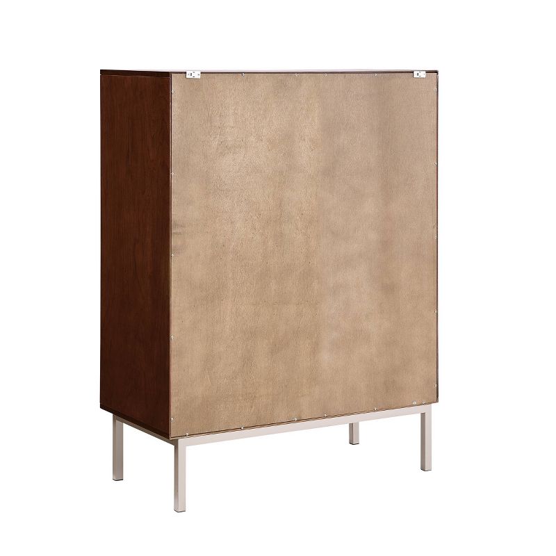 Hanzi Two-Tone Sliding Door Cabinet Gray/Brown - Holly & Martin