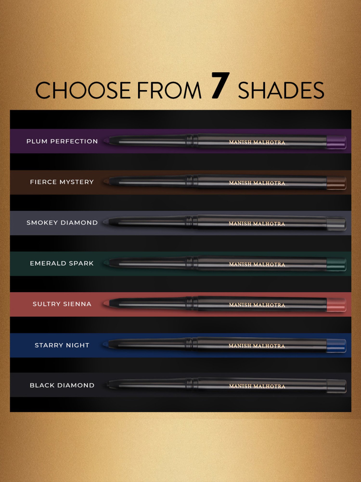 MyGlamm Manish Malhotra 24HR Kajal Eyeliner Fierce Mystery - 0.35 gm