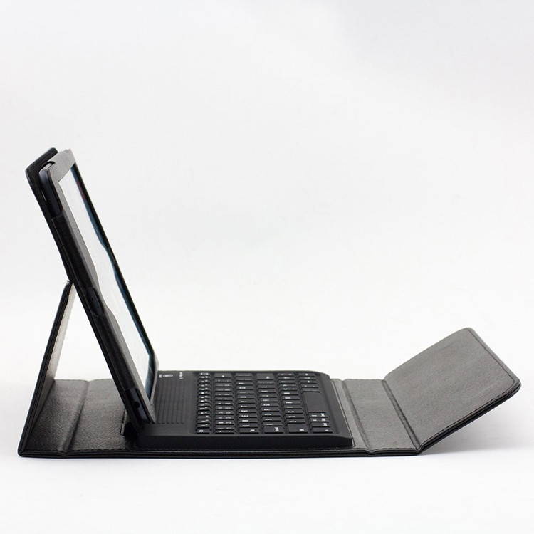 Silicone Bluetooth Keyboard Case For Apple iPad Air 2 / 1 Tablet, Slim PU Leather Folio Stand Case Cover + Soft QWERTY Keyboard