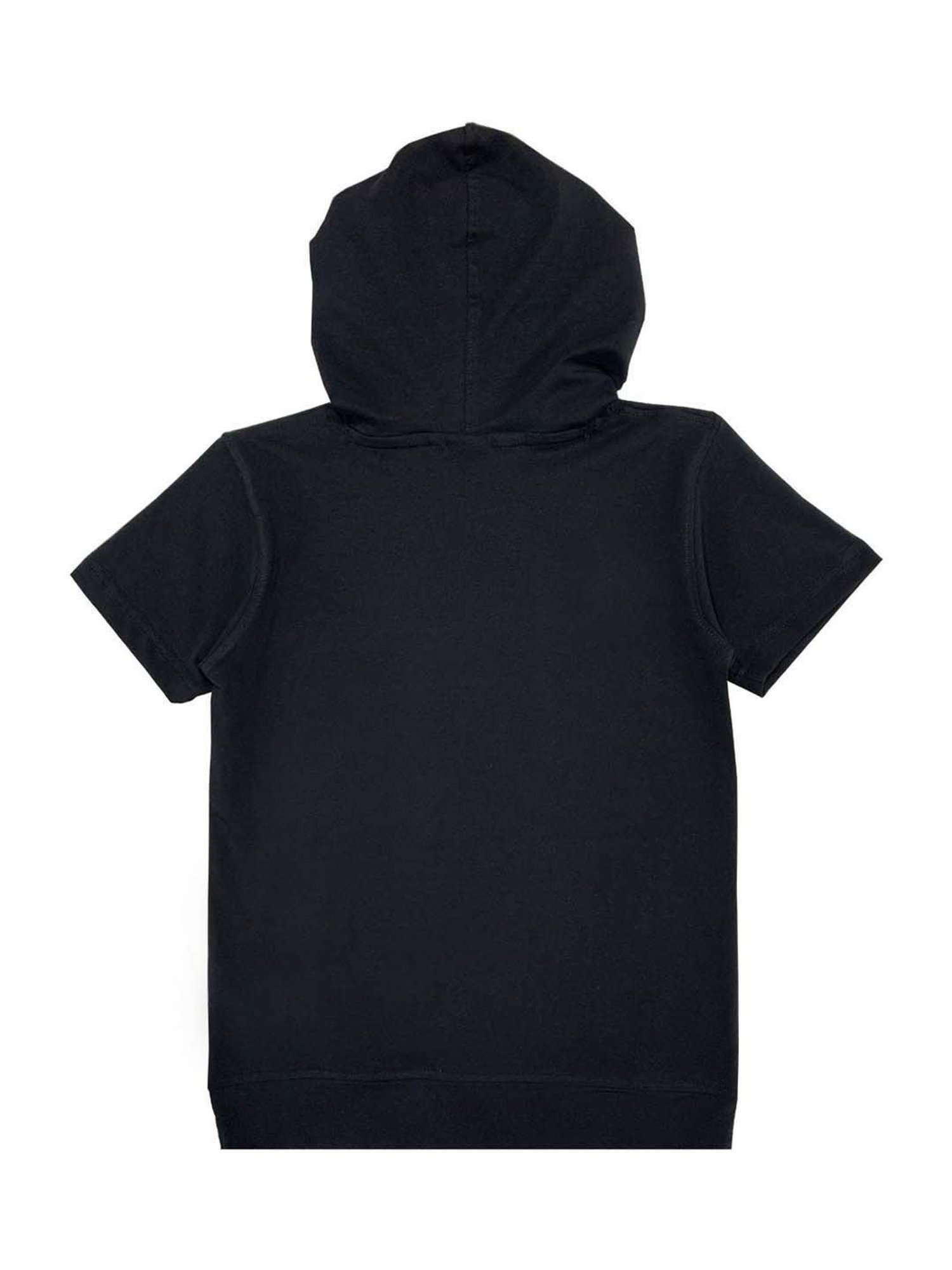 Cavio Kids Black Printed T-Shirt