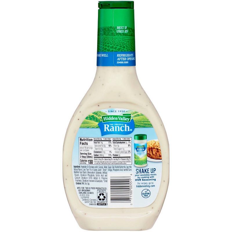 Hidden Valley Original Ranch Salad Dressing & Topping - Gluten Free - 16fl oz