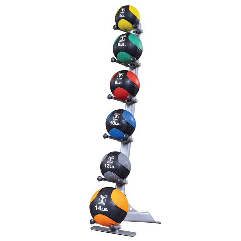 Body-Solid Medicine Ball Rack with Medicine Balls - (4-14lbs)