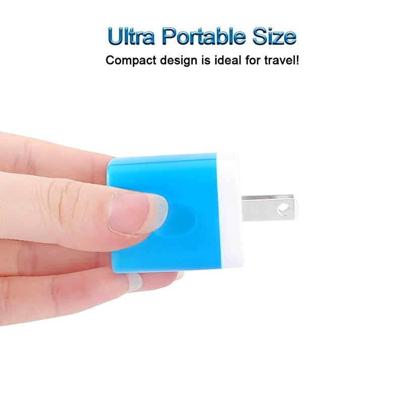 Wall Charger Charger Plug Charging Block Cube Charger Block Box 5V21A Universal Power Adapter Brick Base Compatible for Phone X876 Plus iPad Samsung Galaxy S9S8Note 9 LG ZTE HTC