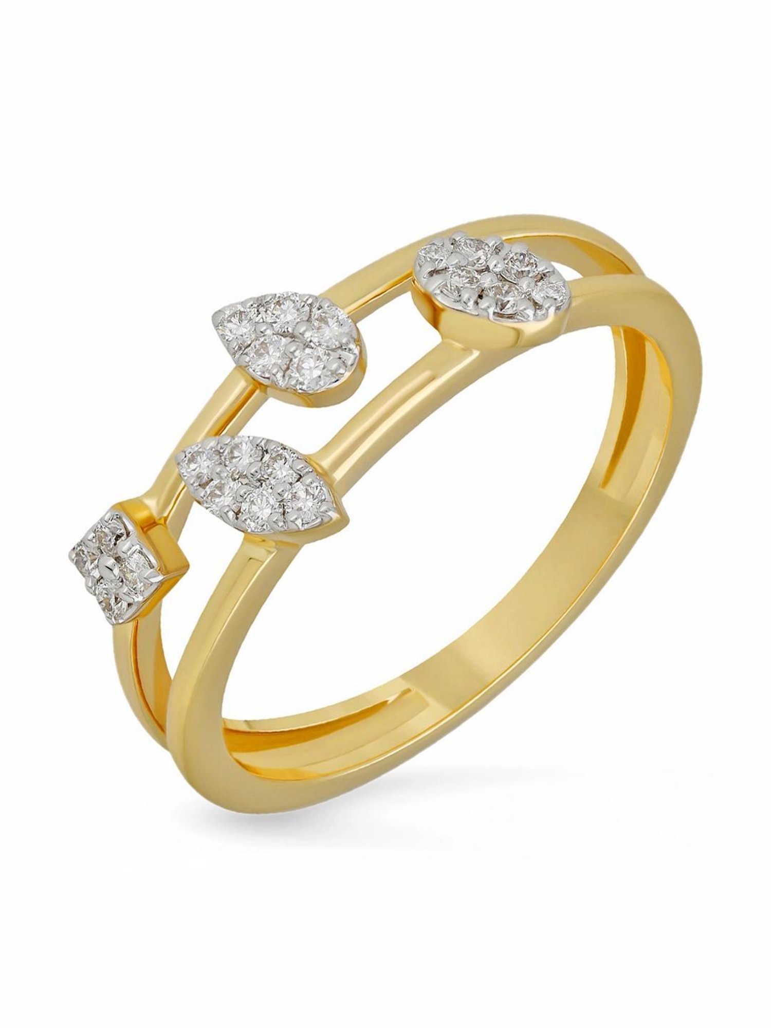 Malabar Gold and Diamonds 18k IGI Certified Diamond Yellow Gold Ring for Women