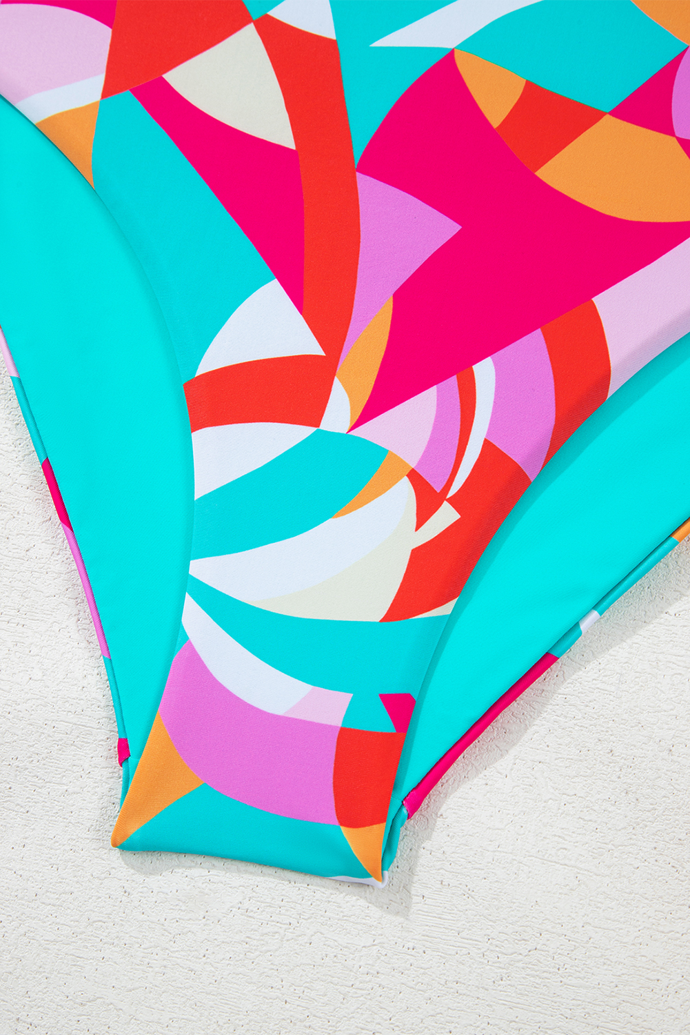 Black Plant Print Zip Front Half Sleeve One Piece Swimsuit