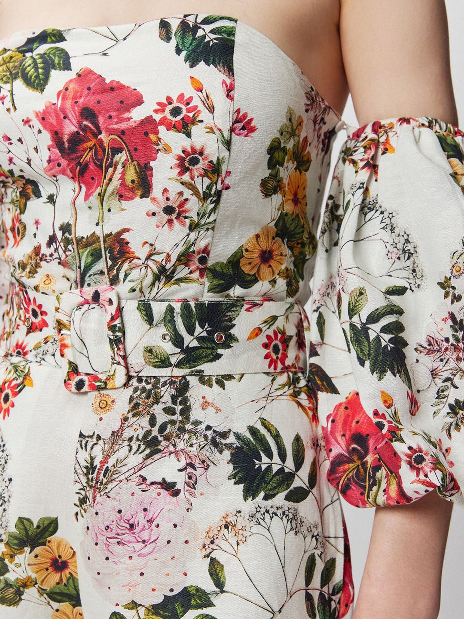 Cover Story Off White Floral Playsuit