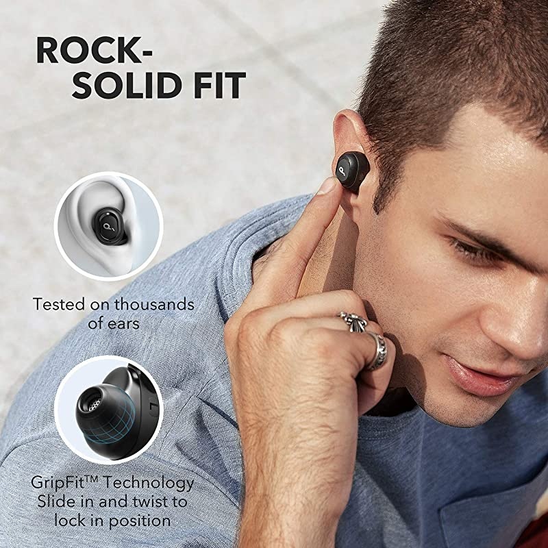 Upgraded Anker  Liberty Neo True Wireless Earbuds Pumping Bass IPX7 Waterproof Secure Fit Bluetooth 5 Headphones Stereo Calls Noise Isolation One Step Pairing Sports Red