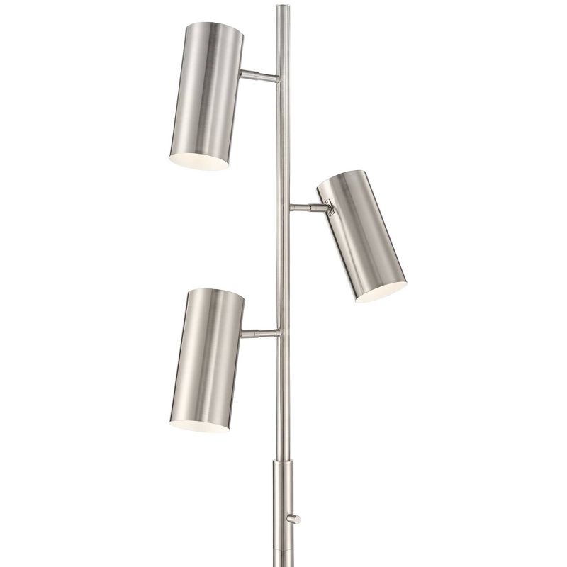 Possini Euro Design Possini Euro Canasta Brushed Nickel Trac Tree Floor Lamp